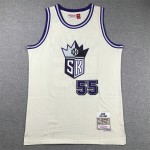 Maglia NBA 55 Williams Sacramento Kings Crema Ricamato