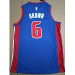 Maglia #6 Brown Detroit Pistons Blu