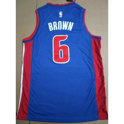 Maglia #6 Brown Detroit Pistons Blu