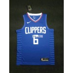 Maglia NBA 6 DeAndre Jordan clippers 2017-18 Season Blu