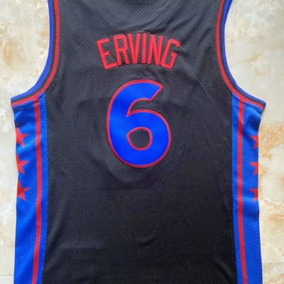 Maglia #6 Erving Philadelphia 76ers 1982-83 Nero