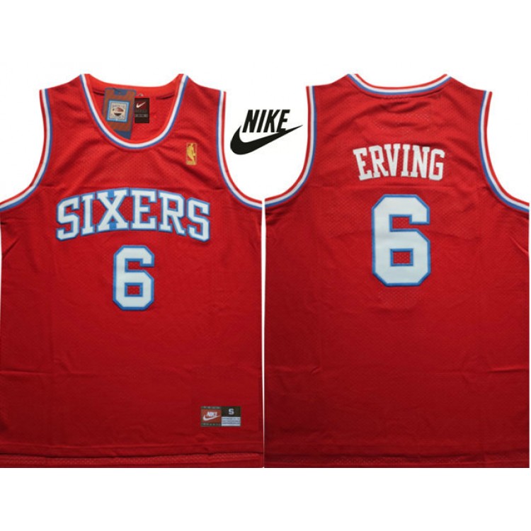 Maglia #6 Erving Philadelphia 76ers Rosso