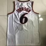 Maglia #6 Iverson Philadelphia 76ers 2002 Autentico Bianco