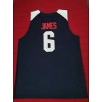 Maglia 6 James 2019 fiba Blu Ricamato