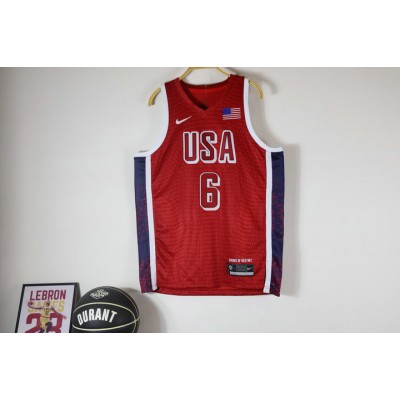 Maglia 6 James 2024 USA Team Rosso