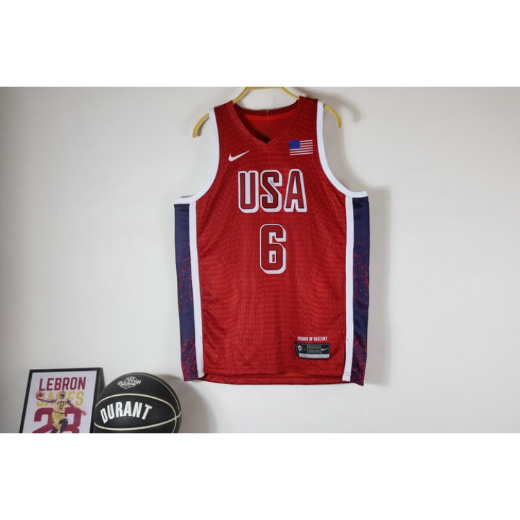 Maglia 6 James 2024 USA Team Rosso