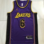 Maglia NBA 6 James Lakers 22-23 Autentico Viola