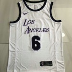 Maglia NBA 6 James Lakers 22-23 city Autentico Bianco XS-XXL