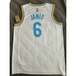 Maglia NBA 6 James Lakers 22-23 Retro Bianco