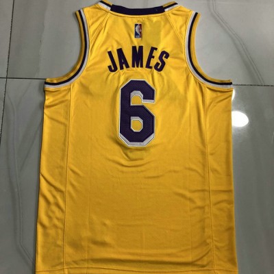 Maglia NBA 6 James Lakers Autentico Giallo