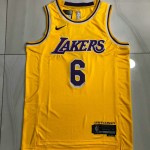 Maglia NBA 6 James Lakers Autentico Giallo