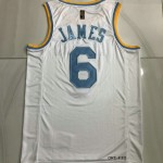 Maglia NBA 6 James Lakers classic Autentico Bianco