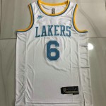 Maglia NBA 6 James Lakers classic Autentico Bianco