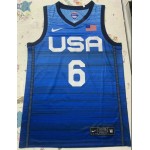 Maglia 6 Lillard 2020 Olympic USA Team Blu