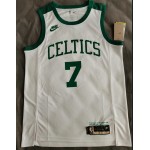 Maglia #7 Brown Celtics 75th Anniversary Bianco Stampato