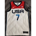 Maglia 7 Durant 2020 Olympic USA Team Bianco