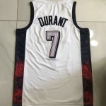 Maglia 7 Durant USA 2024 Olympics ricamo Bianco Uomo