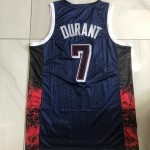 Maglia 7 Durant USA 2024 Olympics ricamo Blu Uomo