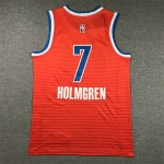 Maglia NBA 7 Holmgren OKC Thunder 2024-25 statement Arancione Ricamato