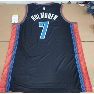 Maglia NBA 7 Holmgren OKC Thunder 22-23 city Nero Stampato