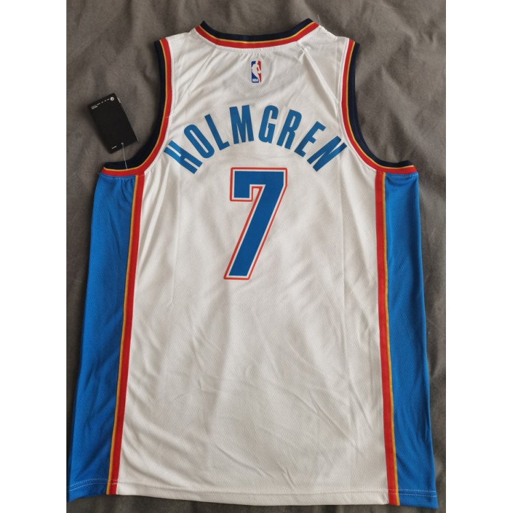 Maglia NBA 7 Holmgren OKC Thunder Bianco