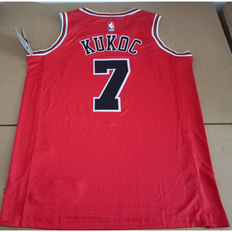 Maglia NBA 7 Kukoc Chicago Bulls Rosso Stampato