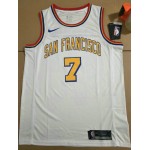 Maglia NBA 7 Paschall San Francisco Bianco Con sponor logo Stampato