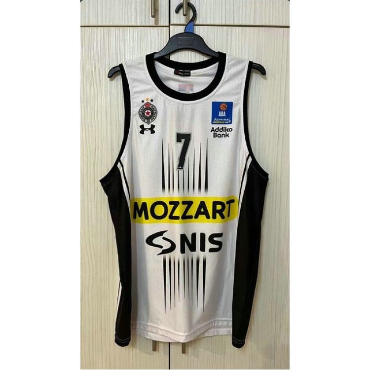 7 Punter Partizan Belgrade 2023-24 Basketball Maglia Bianco Uomo