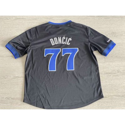 Maglia NBA 77 Doncic Dallas Mavericks Mitchell & Ness Manica Corta Nero