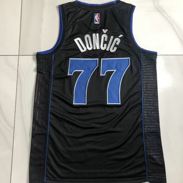 Maglia NBA 77 Doncic Mavericks 23-24 Autentico Nero XS-XXL