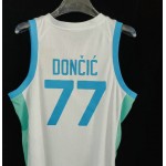 Maglia 77 Doncic Slovenia Limited Home Bianco Uomo