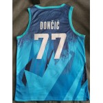 Maglia 77 Doncic Tokyo Olympic Slovenia Blu