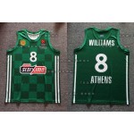 Maglia 8 Derrick Williams Panathinaikos 2021-22 Basketball Verde Uomo