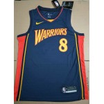 Maglia NBA 8 Ellis Warriors Retro Blu personnalis