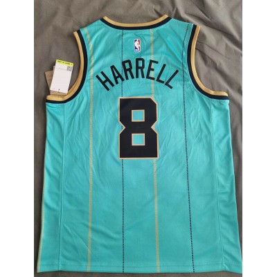 Maglia #8 Harrell Charlotte Hornets Buzz city Blu