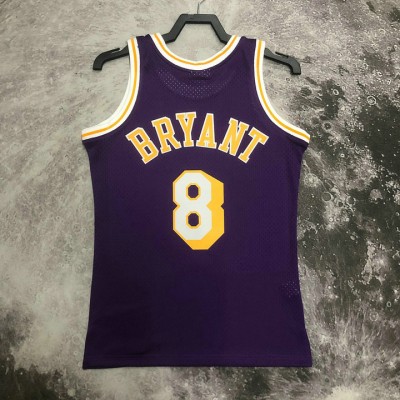 Maglia NBA 8 Kobe Bryant 1996-97 Lakers Mitchell & Ness Retro Viola Stampato