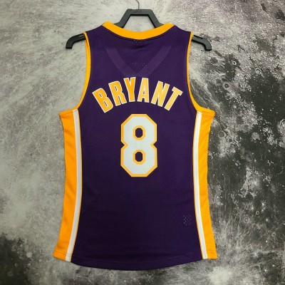 Maglia NBA 8 Kobe Bryant 2000-01 Retro Viola Stampato