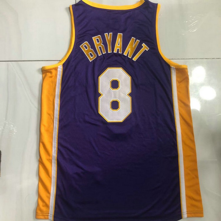 Maglia NBA 8 Kobe Bryant 2001-02 Lakers Autentico finals Viola