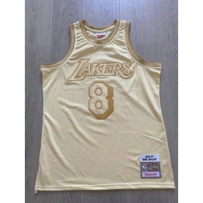 Maglia NBA 8 Kobe Bryant Lakers 1996-97 Autentico Oro