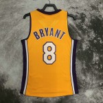 Maglia NBA 8 Kobe Bryant Lakers 1999-00 Retro Giallo Stampato