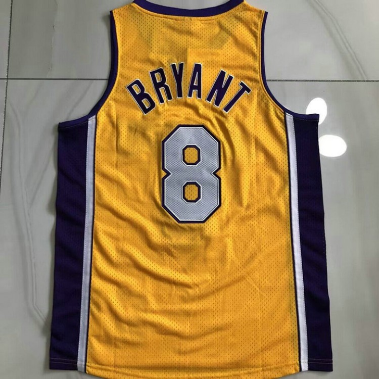 Maglia NBA 8 Kobe Bryant Lakers 1999-2000 Autentico Giallo