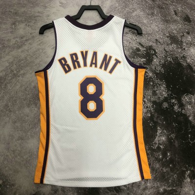 Maglia NBA 8 Kobe Bryant Lakers 2003-04 Mitchell & Ness Retro Bianco Stampato