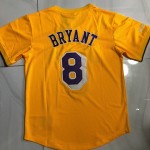 Maglia 8 Kobe Bryant Lakers Hardwood Classics Manica Corta Giallo