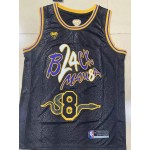 Maglia NBA 8 Kobe Bryant Lakers snake pattern Nero