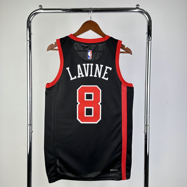 Maglia NBA 8 Lavine Bulls 2024 city Nero