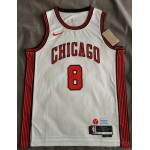 Maglia NBA 8 Lavine Bulls 22-23 city Bianco Stampato