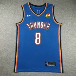 Maglia NBA 8 Williams OKC Thunder 23-24 Blu Ricamato