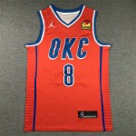 Maglia NBA 8 Williams OKC Thunder 24-25 statement Arancione Ricamato