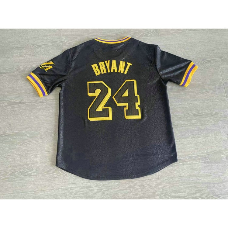 Maglia NBA 8 front #24 Back Kobe Bryant Los Angeles Dodgers Autentico Nero