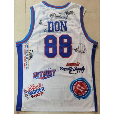 Maglia #88 Don Pistons Mitchell & Ness Bianco